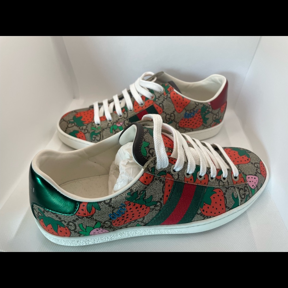 Authentic Gucci Strawberry Sneakers